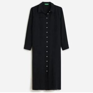 NWT J. Crew Black  Long beach shirt in airy gauze Size XS
